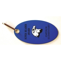 Zipper Pull (oval) w/a screen printed imprint