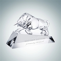 Optic Crystal Optimistic Bull Award... from ASI 47791 Best Deal Awards / Best...