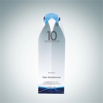 Virtue Tower Crystal Glass Award