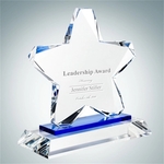 Blue Twinkle Star Crystal Award
