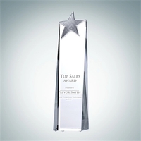 Metal Star Tower Crystal Award