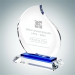 Crystal Glass Blue Eternal Flame Award