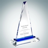 Crystal Glass Blue Paramount Award