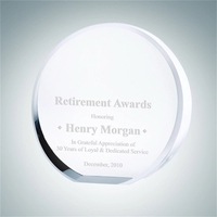 Crystal Glass Beveled Circle Award