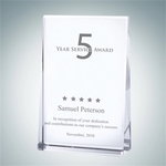 Crystal Glass Vertical Rectangle Plaque