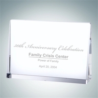 Crystal Glass Horizontal Rectangle Plaque