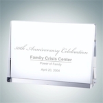 Crystal Glass Horizontal Rectangle Plaque
