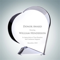 The Giving Heart Crystal Glass Award