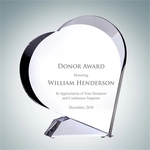The Giving Heart Crystal Glass Award
