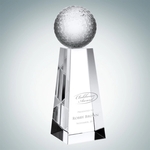 Crystal Glass Golf Ball with Tall Base