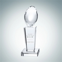 Crystal glass football on pedestal.... from ASI 47791 Best Deal Awards