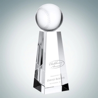 Crystal glass baseball with tall base.... from ASI 47791 Best Deal Awards