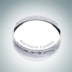 Hockey Crystal Glass Puck