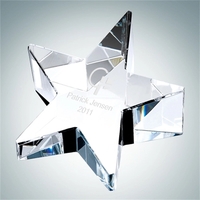 Slant Crystal Glass Star