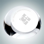 Slant Top Crystal Glass Dome Paperweight