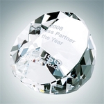 Clear Duet Crystal Glass Round