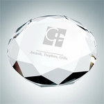 Octagon Crystal Glass Paperweight