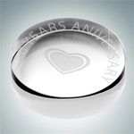 Crystal Glass Round Paperweight
