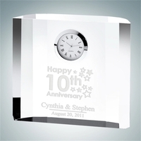 Fantasy Block Crystal Glass Clock