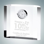 Fantasy Block Crystal Glass Clock