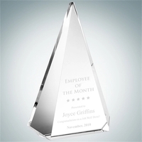 Elegant Majestic triangle plaque is an optical crystal award with plenty......