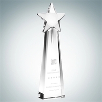 Star Goddess tower award made of optical crystal features gorgeous lines......