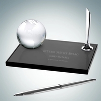 Crystal Globe Pen Set
