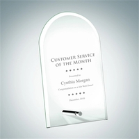 Jade Glass Beveled Arch with Aluminum Pole Award