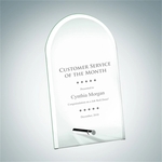 Jade Glass Beveled Arch with Aluminum Pole Award