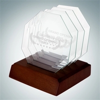 Octagon glass coaster set.... from ASI 47791 Best Deal Awards / Best Deal Awards
