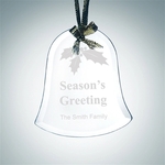 Beveled Bell Jade Glass Ornament