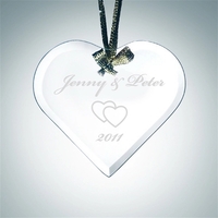 3" x 3 1/2" x 1/8" beveled heart jade glass ornament... from ASI 47791 Best...
