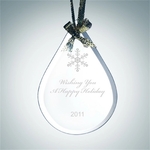 Beveled Rain Drop Shape Ornament
