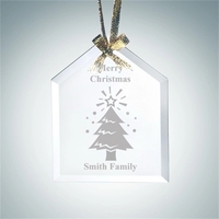 Beveled House Jade Glass Ornament