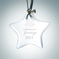 Beveled Star Jade Glass Ornament