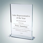 Clear Glass Vertical Rectangle with Base Award