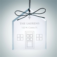 3 7/8" x 3" x 3/16" beveled house clear glass ornament... from ASI 47791 Best...