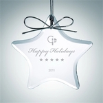 Beveled Star Clear Glass Ornament