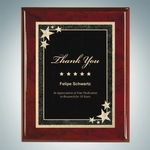 Rosewood Royal Piano Finish Plaque - Black Starburst Plate