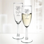 Noblesse Glass Flute 2pc Set- 6 oz