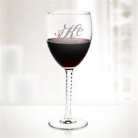 10.5 oz. goblet with twisted stem and customization options.... from ASI...