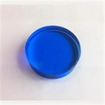 CRYSTAL PAPERWEIGHT - 4", Blue, ROUND