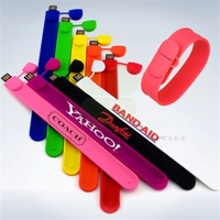 Colorful slap bracelet shaped USB drives with multiple storage sizes.... from...