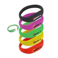 USB bracelet that clips together to stay put; several memory sizes... from...
