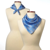 French Blue 21" x 21" Argyle Silk Scarf