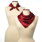 Maroon & Red 21" x 21" Argyle Silk Scarf