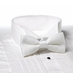Bowtie - White Clip On Bow Tie