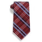 Closeout - Plaid Red Silk Tie