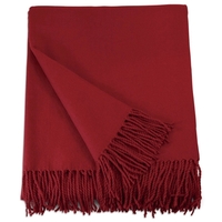 Maroon Acrylic Throw Blanket