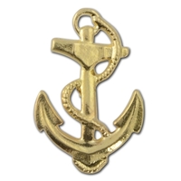 Anchor lapel pin with rope encircling it. Blank.... from ASI 96235 Wehr...